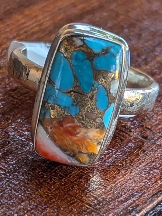 Spiny Oyster Turquoise Ring